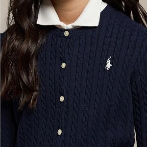 Girls Ralph Lauren 4T Mini Cable Button Front Cardigan